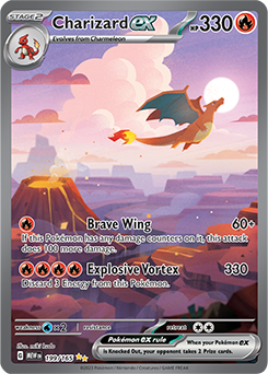 Charizard ex illustration rare card from Pokémon 151